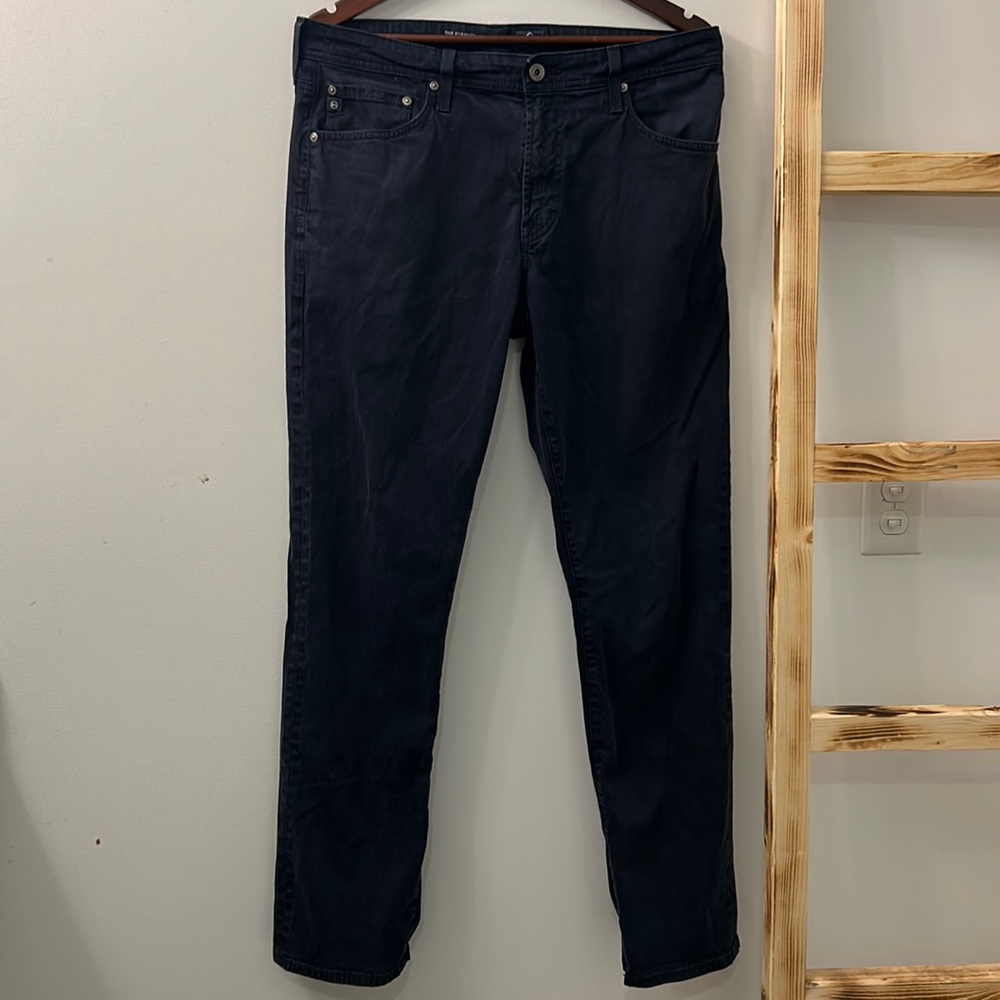 Black AG Adriano Goldschmied, Everett Slim Straight jeans 34x 32. Enjoy!